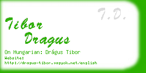 tibor dragus business card